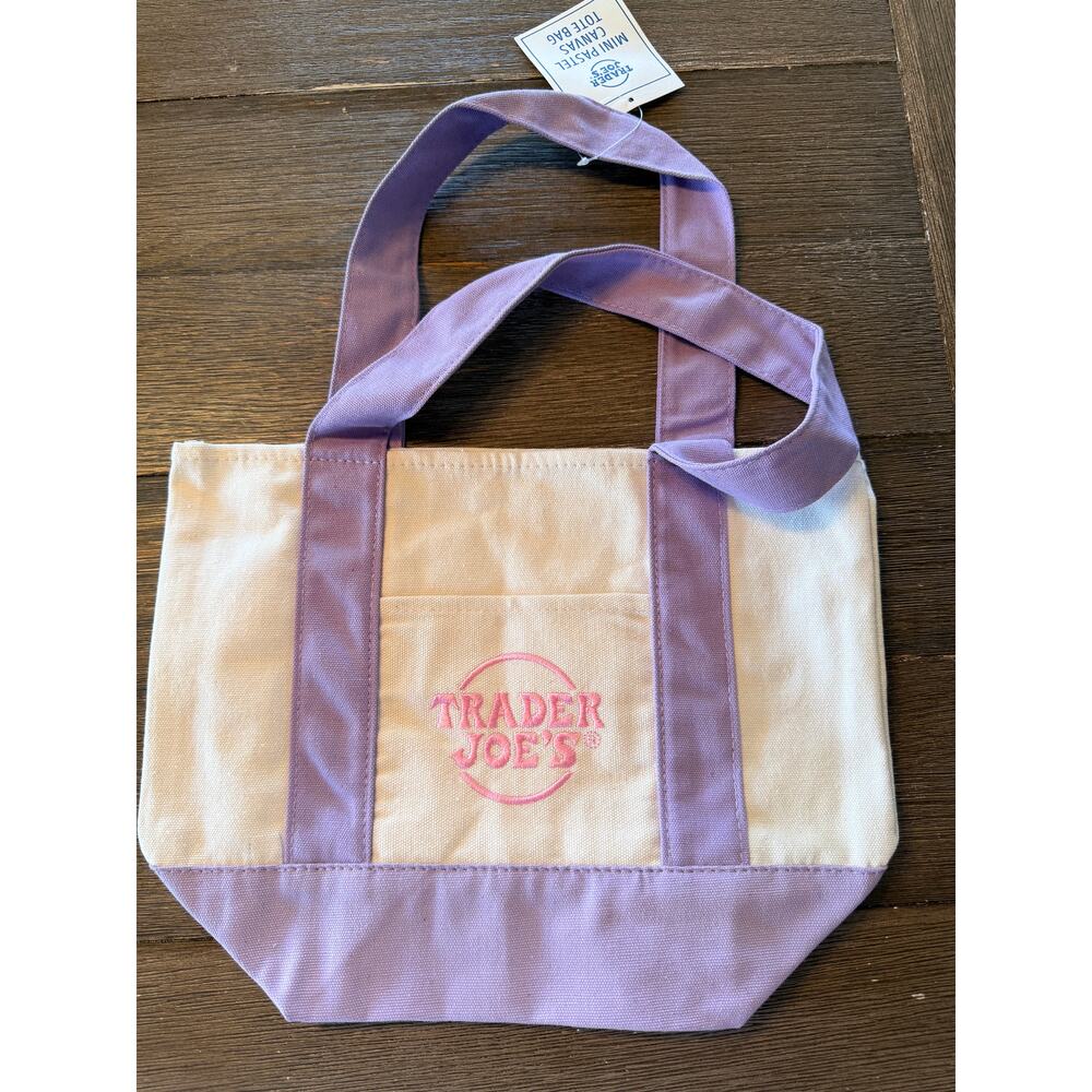 Trader Joe's NWT 2026 Mini Pastel Lavendar Purple Tote